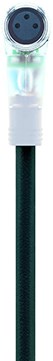 AL-SWKP4-5-AL-WAS4/S370 | M8/M12 connector, 4p, female 90 / male 0, 5 m, PUR