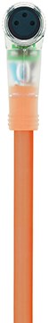 AL-SWKP3P2-2/S7400 | M8 connector, 3p, female 90°, 2 m, PUR, LED
