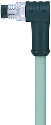 AL-SWSPS4-2/P01 | M8 connector, 4p, male 90°, 2 m, PVC, shielded
