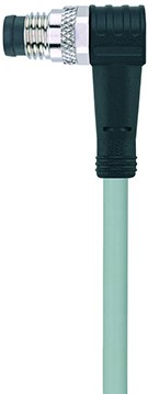 AL-SWSP4-5/P00 | M8 connector, 4p, male 90°, 5 m, PVC