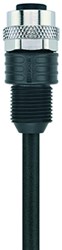 AL-WAKG4-5/S370 | M12 connector, 4p, female 0°, 5 m, PUR