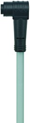 AL-WKP4-10/P00 | M8 connector, 4p, female 90°, 10 m, PVC, snap