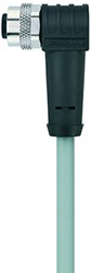 AL-WWAKS12-10/P01 | M12 connector, 12p, female 90°, 10 m, PVC, shielded