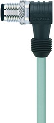 AL-WWASG4-5/S370GY | M12 connector, 4p, male 90°, 5 m, PUR