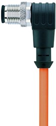 AL-WWAS4-10/S7400 | M12 connector, 4p, male 90°, 10 m, PUR