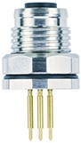 EC-FKFD4-P/16 | M12 connector, 4p, female 0°, print contact, receptacle, back wall
