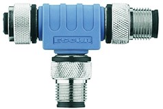 FKM4-FSM4-FSM4 | M12-M12/M12 T-splitter, 4p, male-female/male
