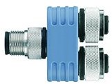 FSM4-2SKP3/S89 | M12-M8/M8 Y-splitter, 4p, male-female/female
