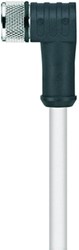 HT-SWKP3-10/S2430 | M8 connector, 3p, female 90°, 10 m, PTFE, high temp.