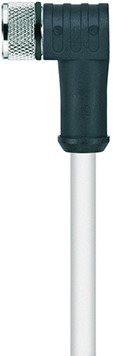 HT-SWKP3-5/S2430 | M8 connector, 3p, female 90°, 5 m, PTFE, high temp.