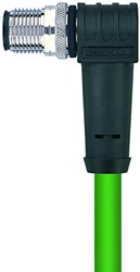 IE-WWASSY4.082-2/S3400 | M12 connector, 4p, male 90°, 2 m, PUR, Cat 5e