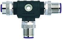 PB-T-WAKSW5-WASSW5-WASSW5 | M12-M12/M12 T-splitter, 5-poles, female-male/male, Profibus