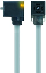 VCI22-24.1-5/P01 | Valve connector, 3p, female 0°, 5 m, PVC, 24VAC/DC, type CI