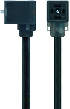 VC21-230.0-2/S370 | Valve connector, 3p, female 0°, 2 m, PUR, 230VAC, type C