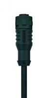 AL-WAKK4-10-WASK4/S370 | M12/M12 connector, 4p, female 0°/male 0°, 10 m, PUR, black nut