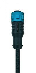 AL-WAKK4-2-WASK4/S370/S535 | M12/M12 connector, 4p, female 0°/male 0°, 2 m, PUR, blue nut