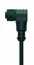 AL-WWAKK4-5/S370/S545 | M12 connector, 4p, female 90°, 5 m, PUR, black nut