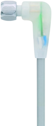 FB-SWKPH3P2-2/P00 | M8 connector, 3p, female 90°, 2 m, PVC, LED, food