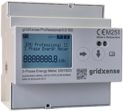 gridXense Professional II 3/100 | 3-phase kWh meter 3/100 A, direct measurement