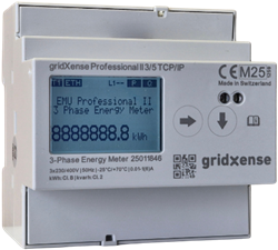gridXense Professional II 3/5 TCP/IP | 3-phase kWh meter 3/5 A, indirect measurement