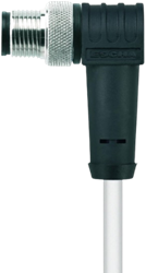 HT-WWAS12-10/S2430 | M12 connector, 12p, male 90°, 10 m, PTFE, high temp.