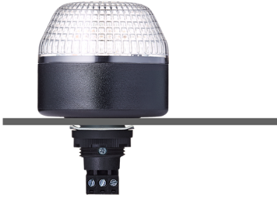 IBL 802 504 404 | Steady Beacon, 12 VAC/DC, IP65, clear, panel mount, LED