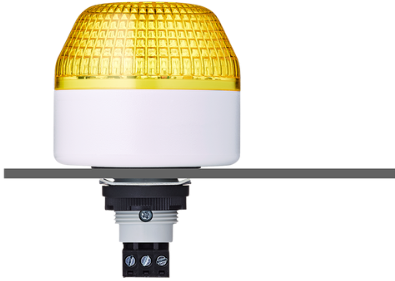 IBL 802 107 405 | Steady Beacon, 24 VAC/DC, IP65, yellow, panel mount, LED