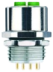 IE-FKDHSX8-P/12 | M12 connector, 8p, female 0°, panel connector, front wall, Cat6A