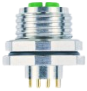 IE-FKFDHSX8-P | M12 connector, 8p, female 0°, panel connector, back wall, Cat6A