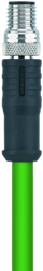 IE-SSPS4.027-10/S3400 | M8 connector, 4p, male 0°, 10 m, PUR, Cat 5e, industrial ethernet