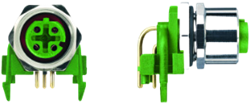 IE-WFKFSY4-P/12/S3550 | M12 receptacle, 4p, female 90°, back wall, industrial ethernet