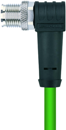 IE-WWASSX8.066-1-IE-RJ45SS8.002/S3500 | M12/RJ45 cable, 8p, male 90°/male 0°, 1 m, Cat 7