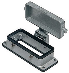 CHI 16 CS | Bulkhead Mounting Housing, Size 77.27, Alu, 4 Pegs, metal cover