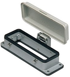 CHI 24 CS | Bulkhead Mounting Housing, Size 104.27, Alu, 4 Pegs, metal cover