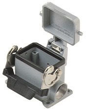 CHP 06 LS | Bulkhead Mounting Housing, Size 44.27, Alu, 1 lever, 1xPG16 side, metal cover