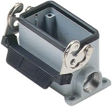 CHP 10 L2 | Bulkhead Mounting Housing, Size 57.27, Alu, 1 lever, 2xPG16 side
