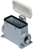 CHP 16 CP | Bulkhead Mounting Housing, Size 77.27, Alu, 4 pegs, 1xPG21 side, Cover Plastic