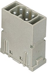 CX 05 SM | Male Insert, 1 MU, 5P, Silver, Spring, 16A, 400V