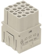 CX 20 CF | Female Insert, MIXO, 2MU, 20P, Crimp, 16A, 500V
