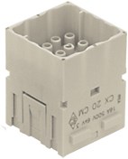 CX 20 CM | Male Insert, MIXO, 2MU, 20P, Crimp, 16A, 500V