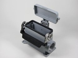 MAP 06 LS240 | Surface Mounting Housing, High, Size 44.27, Alu, 1 Lever, 2xM40 side, metal cover