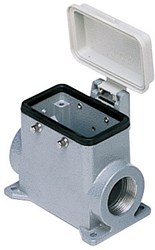 MAP 10 CP240 | Surface Mounting Housing, High, Size 57.27, Alu, 4 Pegs, 2xM40 side, Cover Plastic