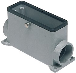 MAP 10 YC232 | Surface Mounting Housing, High, Size 57.27, Central Lever Alu, 2 Pegs, 2xM32 side