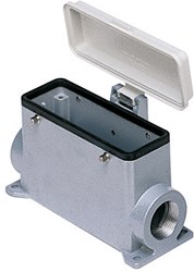 MAP 24 CP40 | Surface Mounting Housing, High, Size 104.27, Alu, 4 Pegs, 1xM40 side, Cover Plastic