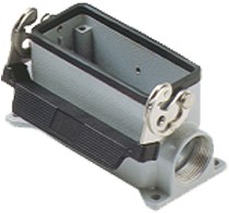 CHP 16 L2 | Bulkhead Mounting Housing, Size 77.27, Alu, 1 lever, 2xPG21 side