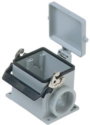 MHP 32 LS240 | Surface Mounting Housing, Size 77.62, Alu, 1 Lever, 2xM40 side, metal cover