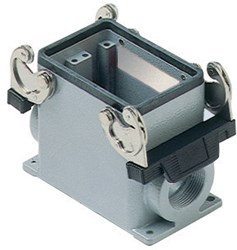 CHP 50.21 | Bulkhead Mounting Housing, Size 66.40, Alu, 2 levers, 1xPG21 side