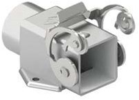 MKAXS AP20 | Bulkhead Mounting Housing, Angled, Size 21.21, EMC Zinc, 1 Lever Stainless Steel, 1xM20 side, Closed Bottom