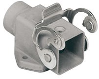 MKAXS IAP20 | Bulkhead Mounting Housing, Angled, Size 21.21, EMC Zinc, 1 Lever Stainless Steel, 1xM20 side