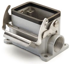 CVP 24 L | Bulkhead Mounting Housing, Size 104.27, V-Type Alu, 1 lever, 1xPG21 side